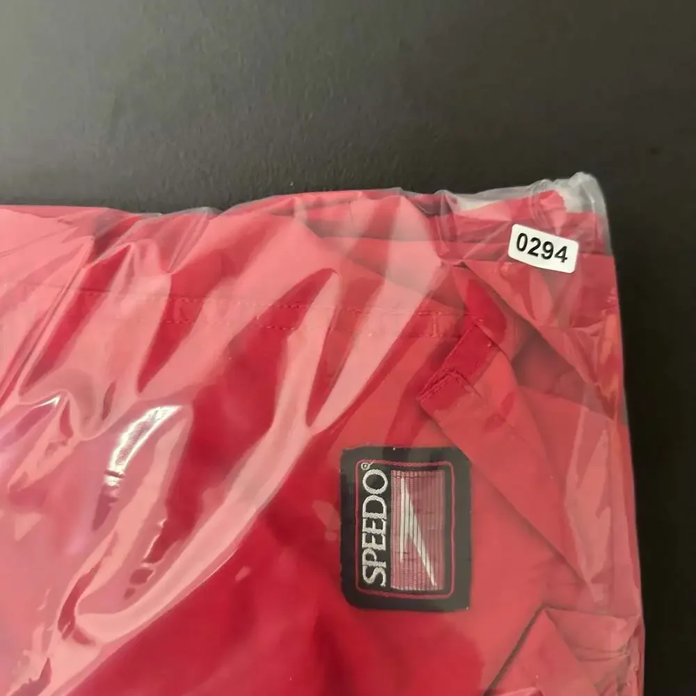 Speedo Vintage Red Nylon Swim Trunks - Large